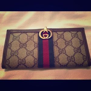 Vintage Gucci Checkbook Cover/wallet